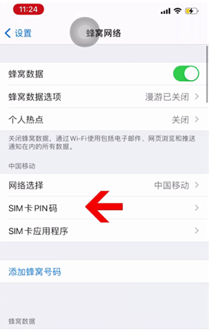 天安乡苹果14维修网分享如何给iPhone14的SIM卡设置密码 